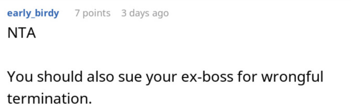 That's wrongful termination.