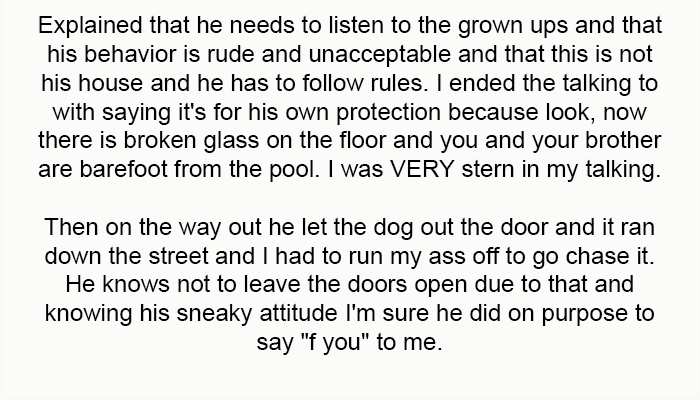 I was VERY stern in my talking.