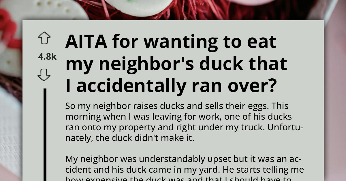 Man Shares Neighbor's Reaction After Wanting To Eat The Duck He Accidentally Killed