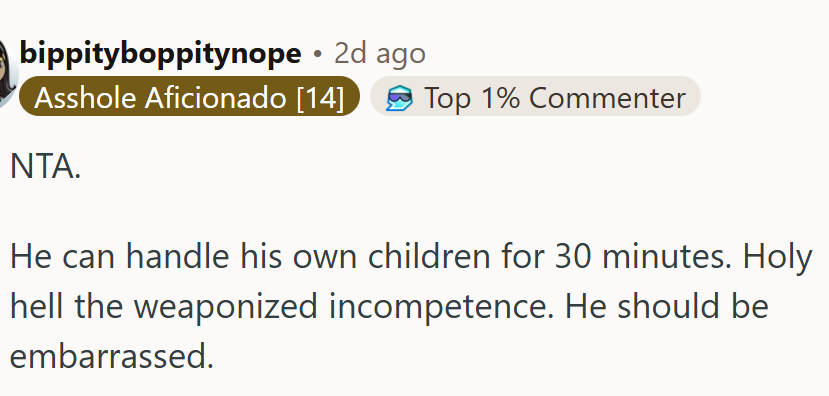 He should be embarrassed.