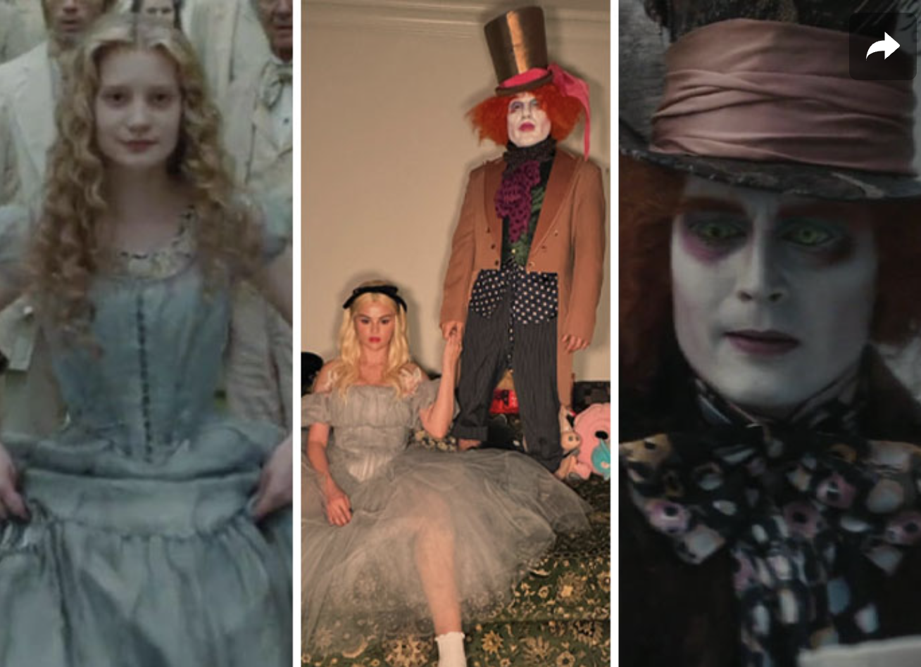 16. Selena Gomez and Benny Blanco, Alice in Wonderland
