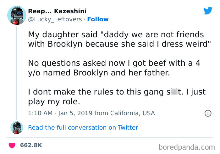 44. Just playing the role...