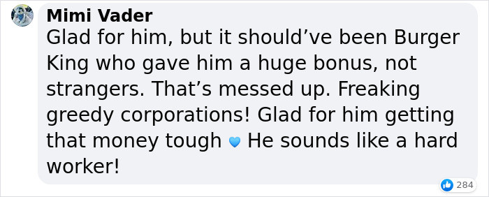 Many expressed disappointment because Burger King should have recognized the efforts and loyalty of their employee, especially after he has worked for them for almost three decades.