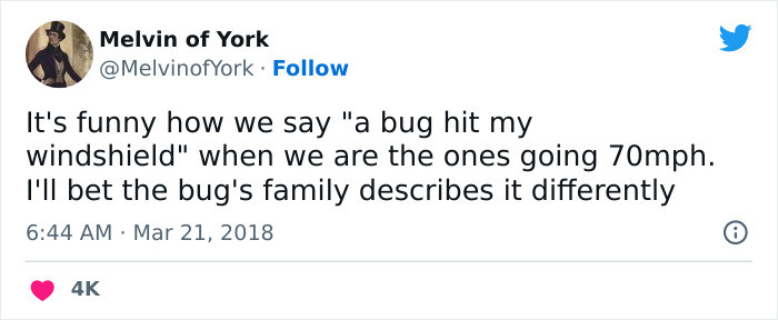 6. The bug's family certainly describes it differently