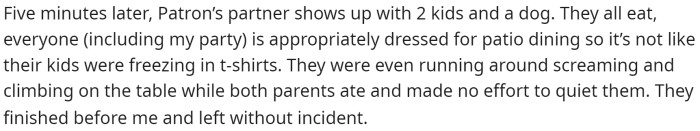 OP explains how the rest of the dinner went and how that couple acted during dinner as a family.