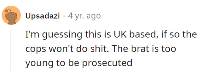 Seems the law won't play referee for this tiny trespasser in the UK.