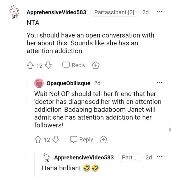 Sounds like she has an attention addiction