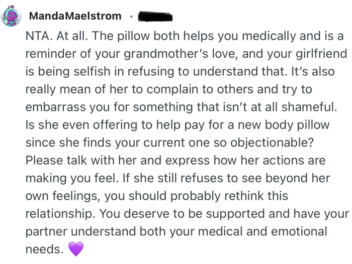 “You deserve to be supported and have your partner understand both your medical and emotional needs.”