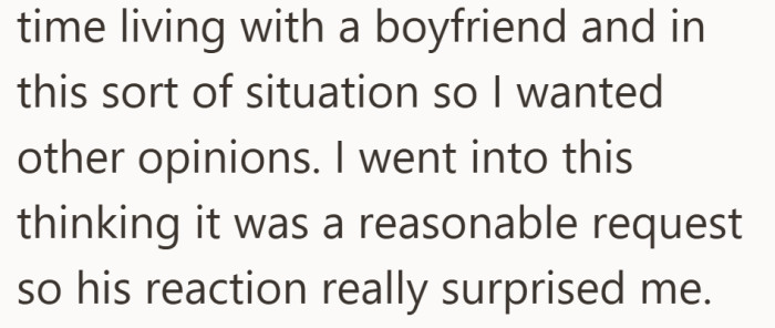 It’s her first time navigating this kind of shared living decision, and she’s unsure if she misread the moment.