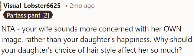 His wife prioritizes her image over her happiness.