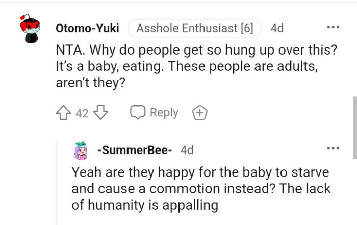 Let's head into the comments section and find out what other redditors have to say regarding the story