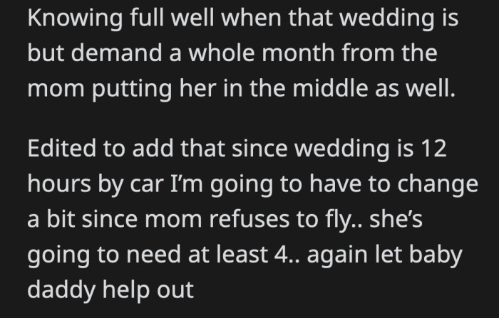 They also had to make OP feel like she should shoulder all the guilt in this situation when she caused none of the issues; it's astounding.