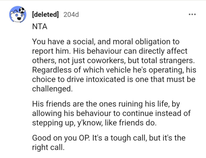 The man's friends are the ones ruining his life, not the OP