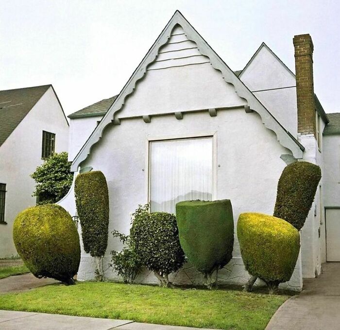 24. Unusual botanical sculpture resembling verdant ice lollies