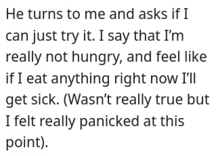 I'm not really hungry