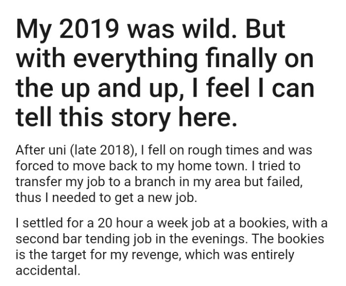 The OP admits that the year has been really wild