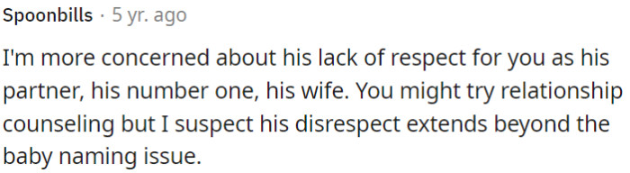 The primary concern here is his overall lack of respect for OP as his partner and wife