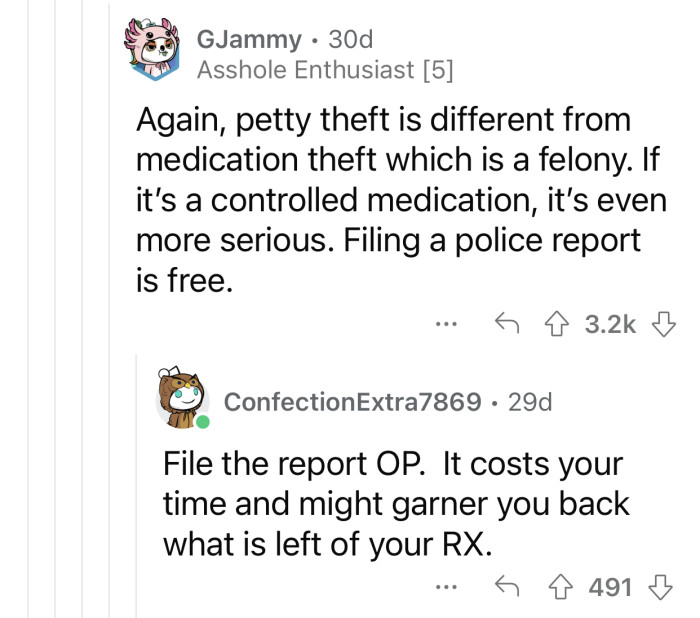 Filing a police report would be the only reasonable solution to this problem.