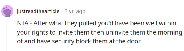 Oopsies, sucks for them.