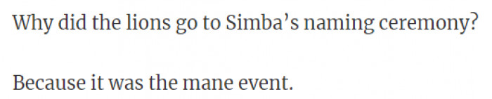 45. Don't you want to be in the mane event?