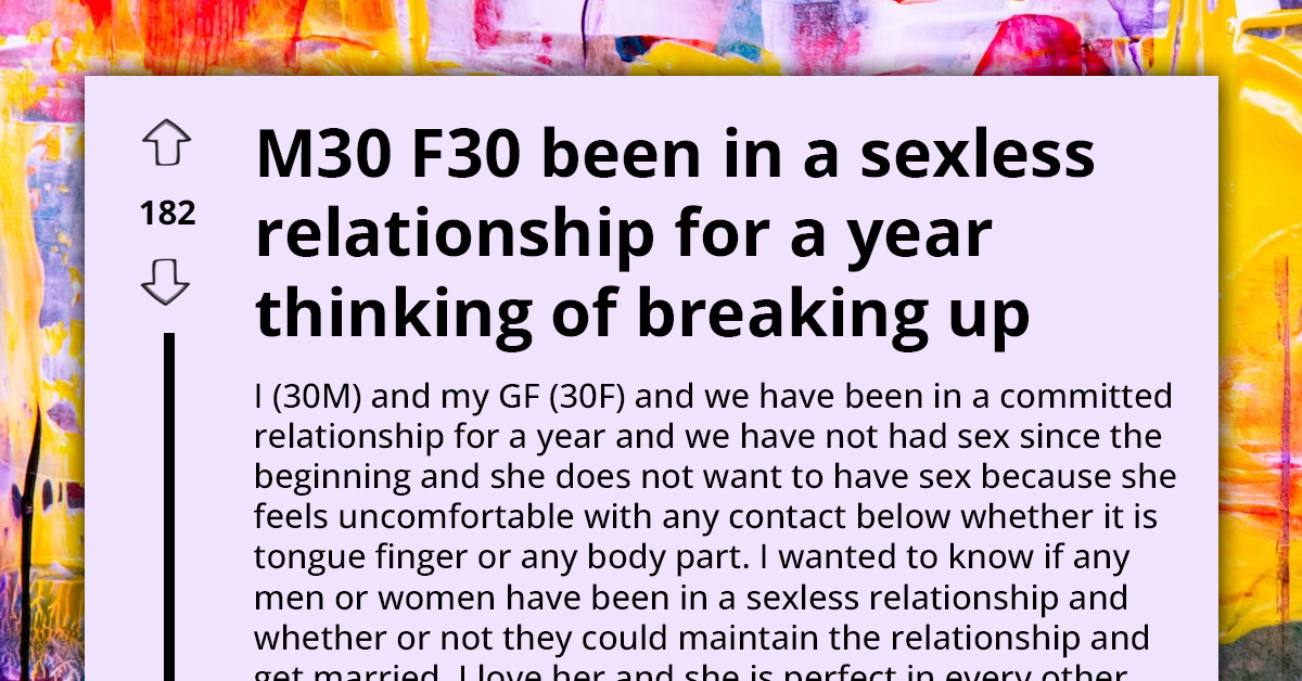 Guy Has"S*xless Relationship For A Year" And Is Thinking About Ending It