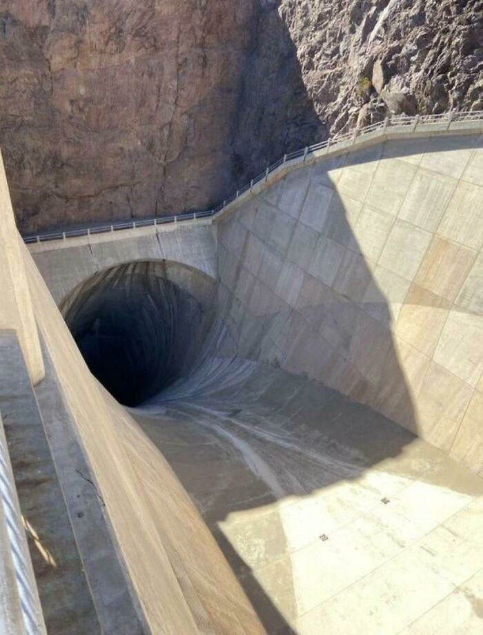 10. The Hoover Dam Spill Way.. 50 Feet Wide, 600 Feet Deep.. I Cant Stop Thinking About Falling In…