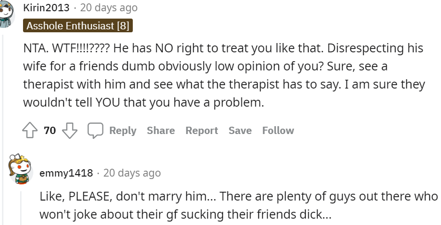 16. He has no right to treat you like that