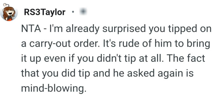 It's rude to bring it up