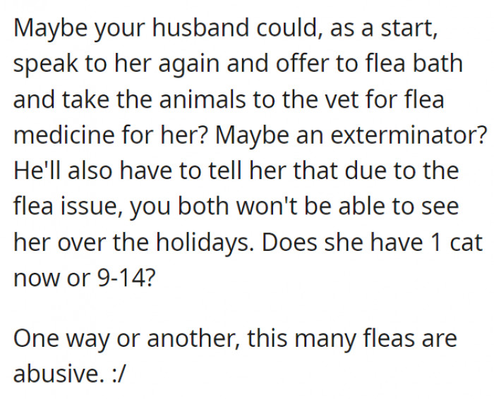 Maybe her son could talk some sense into her