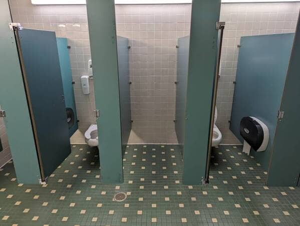 Someone stole the toilet!