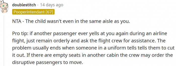 The child wasn't even in the same aisle