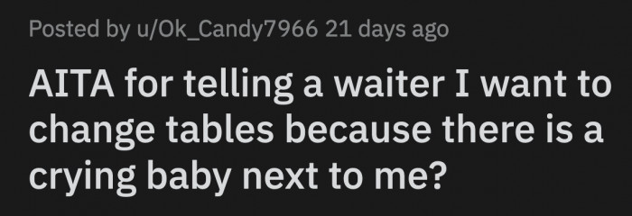 She said OP probably didn't have kids because she doesn't understand that babies are people too