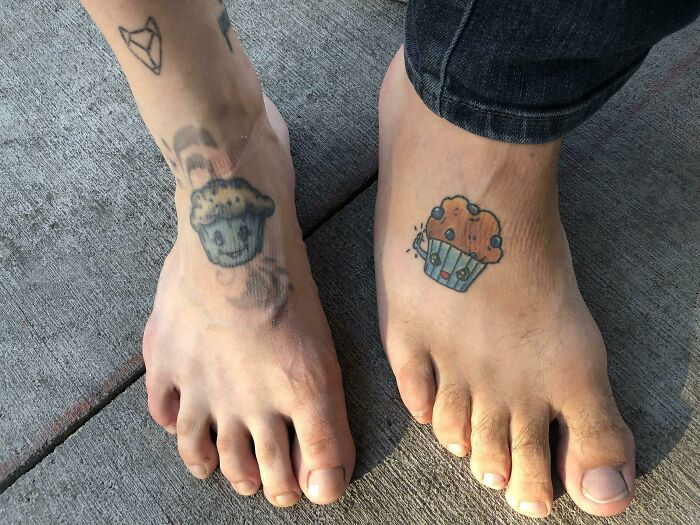 31. A Random Guy At The Bar I Work At And I Found Out We Have Very Similar Tattoos On The Same Body Part