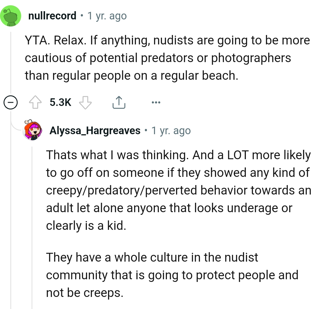 Nudists Are Going to Be More Cautious of Potential Predators