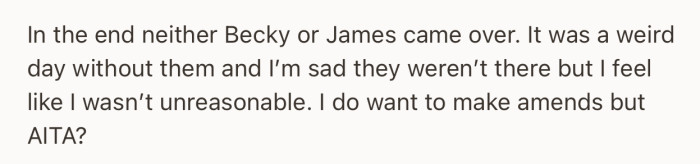 In the end, SIL and her husband didn’t attend, which made the gathering odd