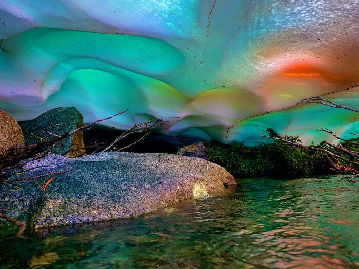 "The Rainbow Sierra Nevada Snow Caves"