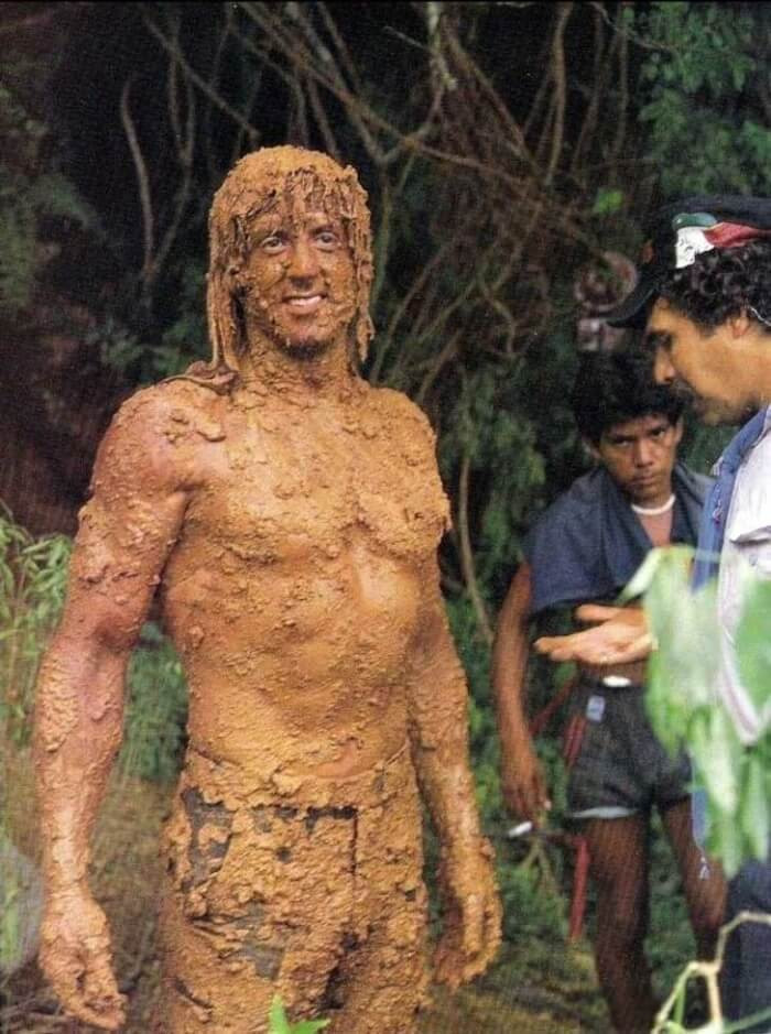 11. Here is Sylvester Stallone on the set of First Blood