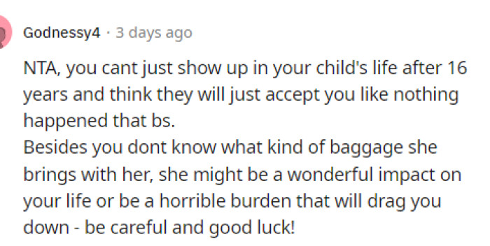 This was definitely a problem on her part because she should have known that OP may not have been as open to this.