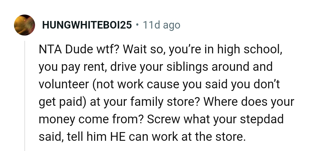 He can work at the store