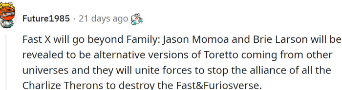 Some Redditors made jokes about possible plots: