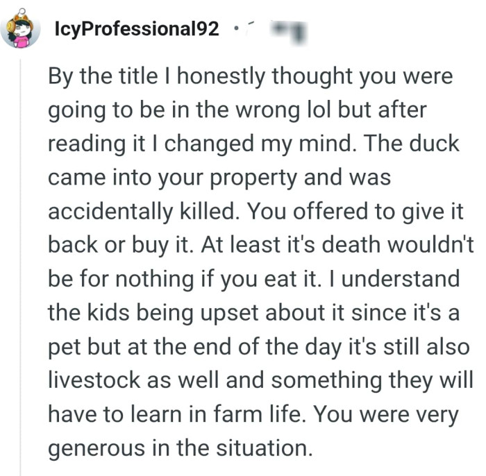 The OP did offer to give it back if the neighbor forfeited the money