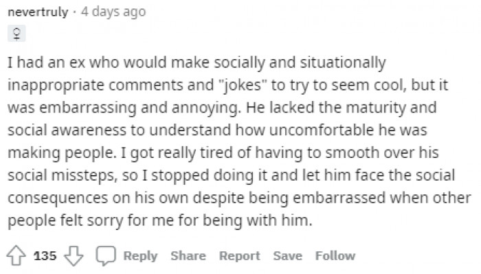 18. He lacked the maturity and social awareness