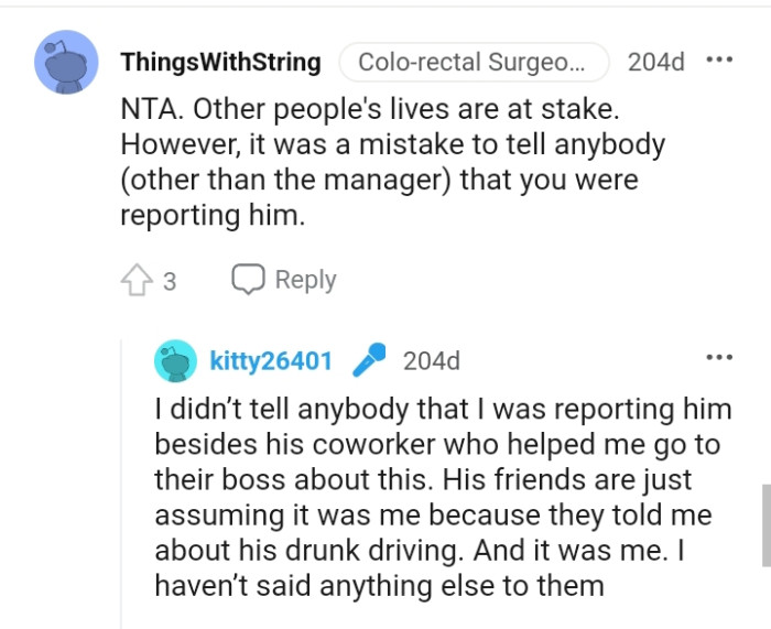 It would have been a mistake to tell anyone other than the boss