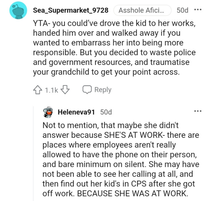 What the OP should have done instead of taking the child to the police
