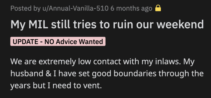 OP knew her MIL's plans weren't coincidental.