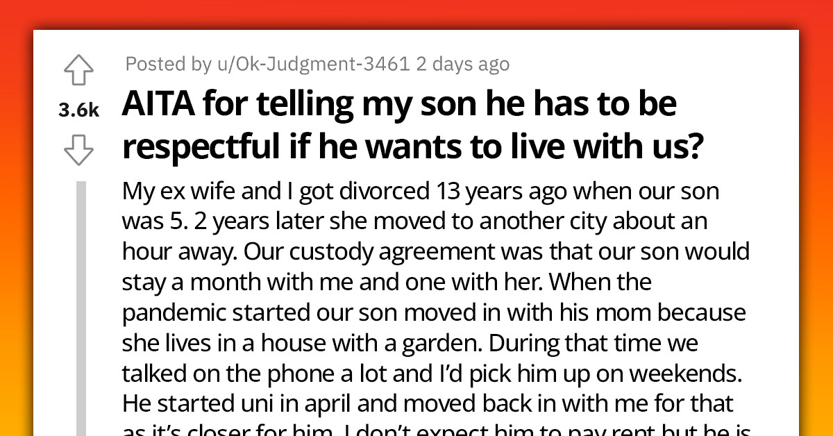 Man Tells Son To Be Respectful If He Wants To Live With Him, Son Terms Him An AH And Leaves
