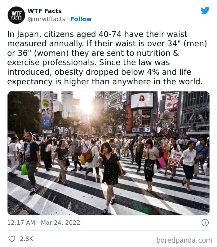 43. Life expectancy is high in Japan