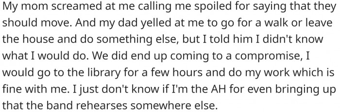 It ended in a compromise, but OP asks if what they did was so wrong