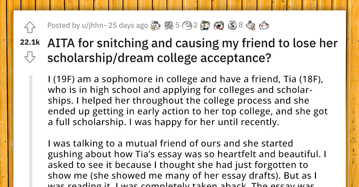 University Expels A Scholar After Finding Out She Plagiarized Her Admissions Essay From The Sophomore Who Was Helping Her Get A Scholarship