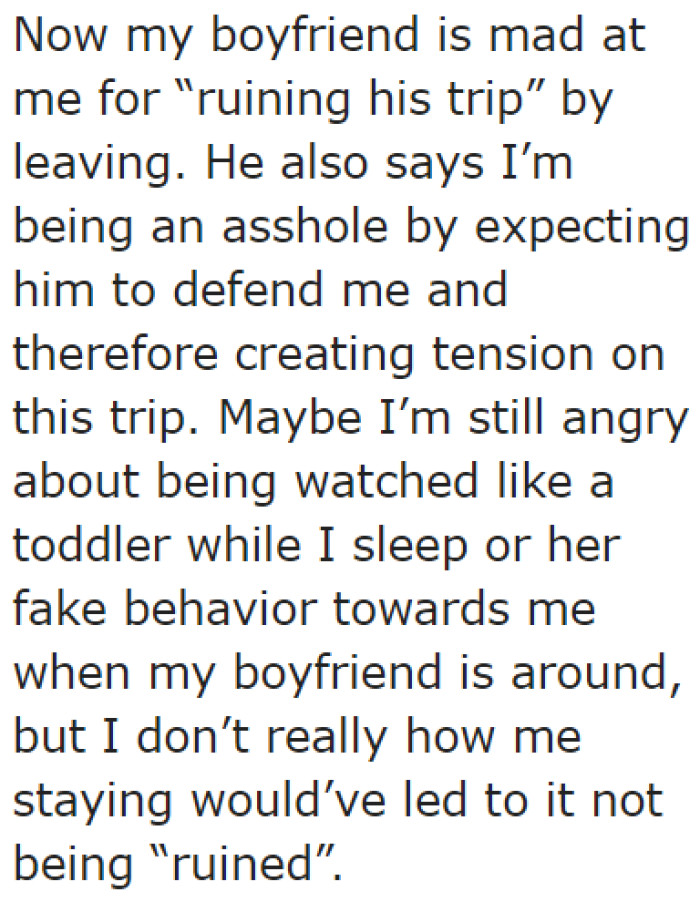 The couple fought afterward.